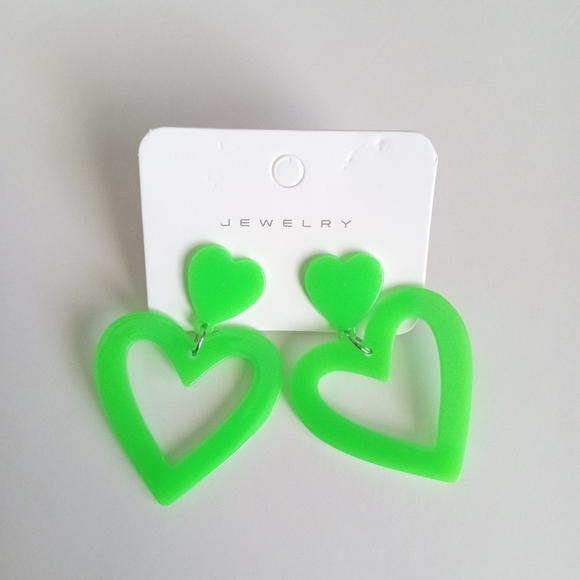 Fashion Jewelry Heart Dangle Earrings - Picture 2 of 4